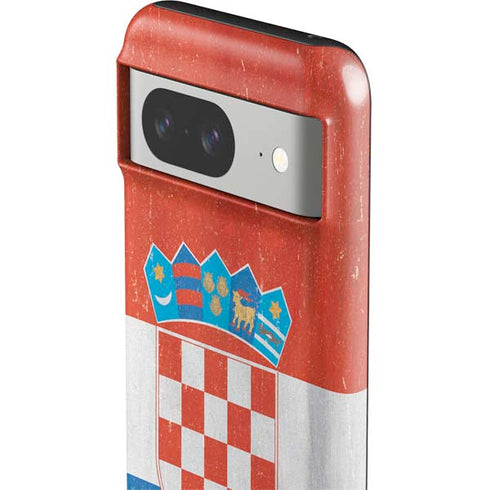 Croatia Flag Distressed Google Pixel 8 Impact Case